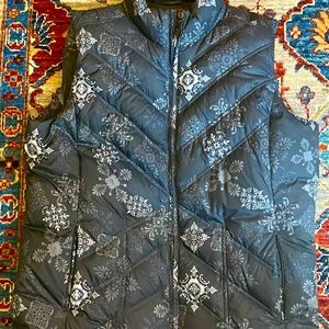 Eddie Bauer snowflake down vest XXL